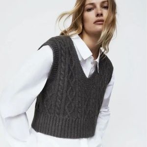 Zara | Sweaters | Cable Knit Vest | Poshmark